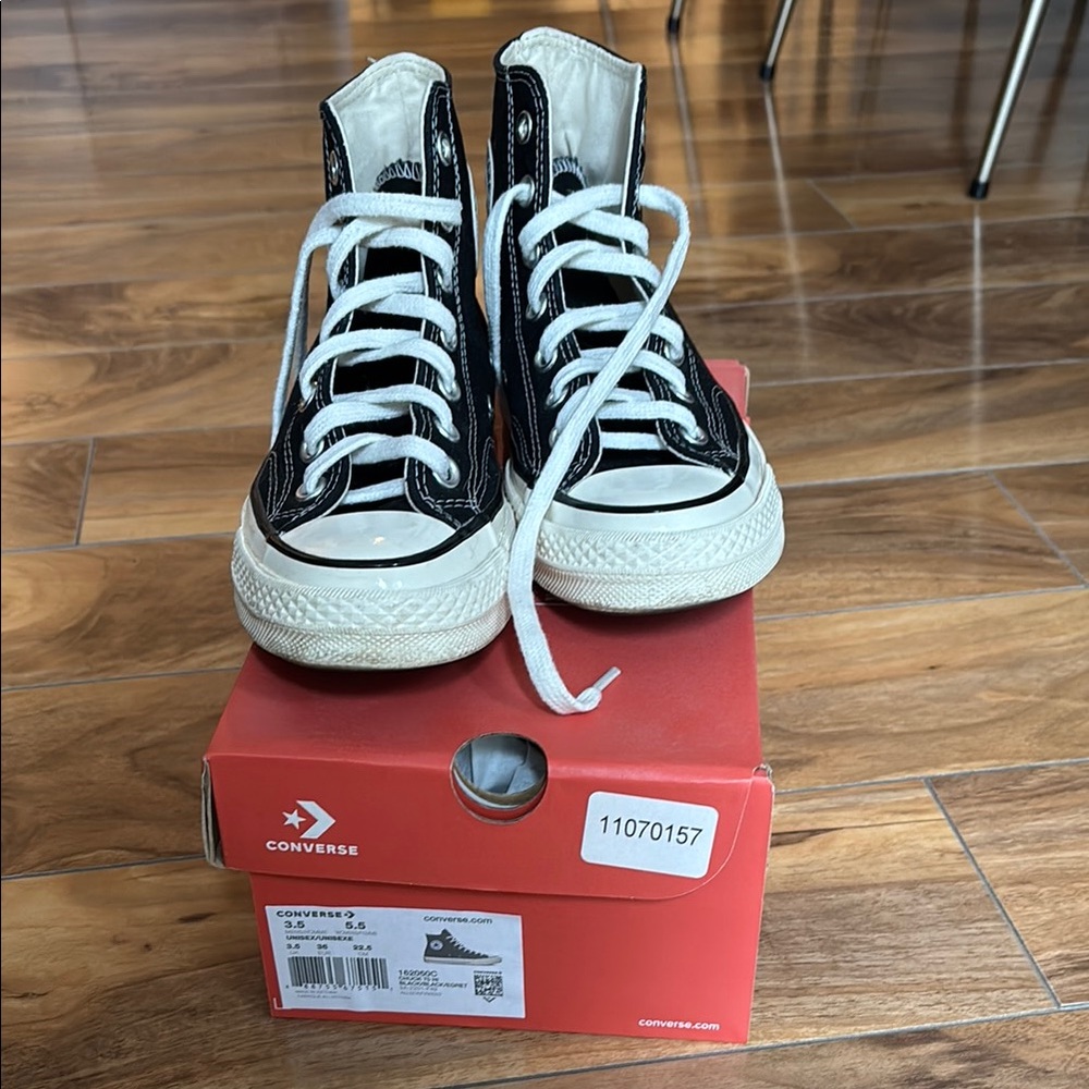 Converse Black and White Chuck Taylor High-Top Sneakers